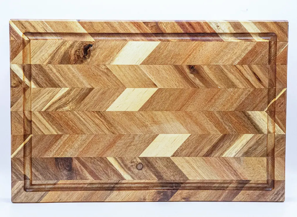 Herringbone Cutting Board Pattern. display_on